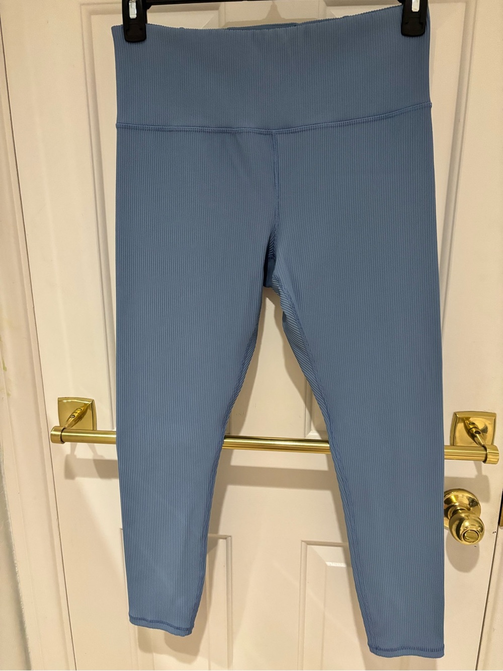 Athleta Elation Rib Blue Ribbed Leggings - Picture 2 of 3
